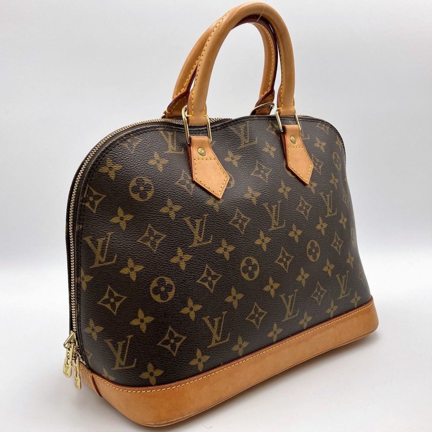 LOUIS VUITTON Alma [old] M51130 Monogram Handbag Brown PVC