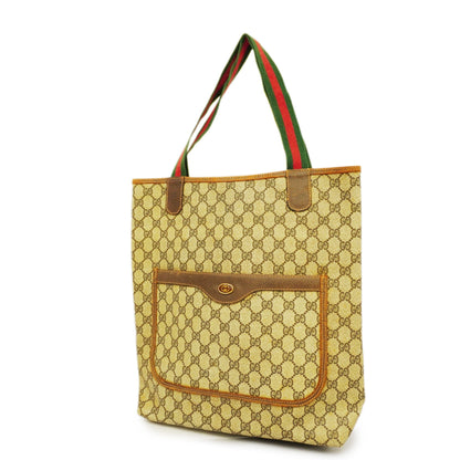 GUCCI  Sherry Line Tote Bag Women's GG Supreme Tote Bag Beige