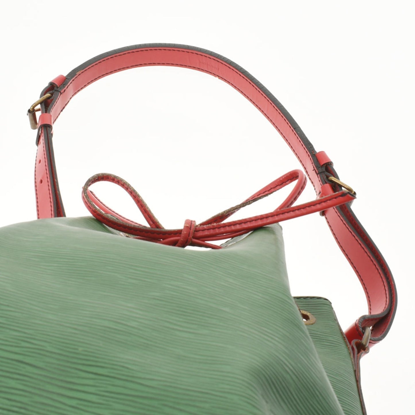 Louis Vuitton  Epi Petit Noe Bicolor Green / Red M44147 Women's Leather Shoulder Bag