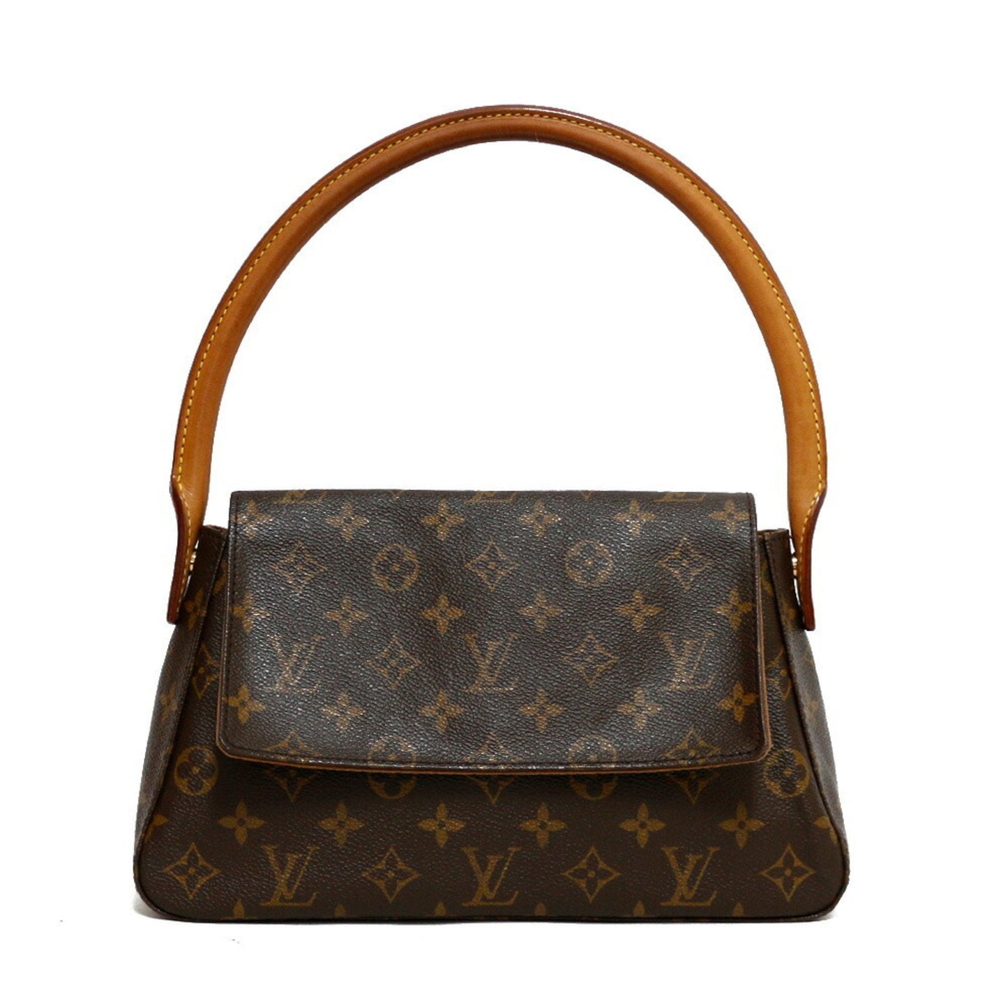 Louis Vuitton  Handbag Monogram Mini Looping Brown Women's Leather