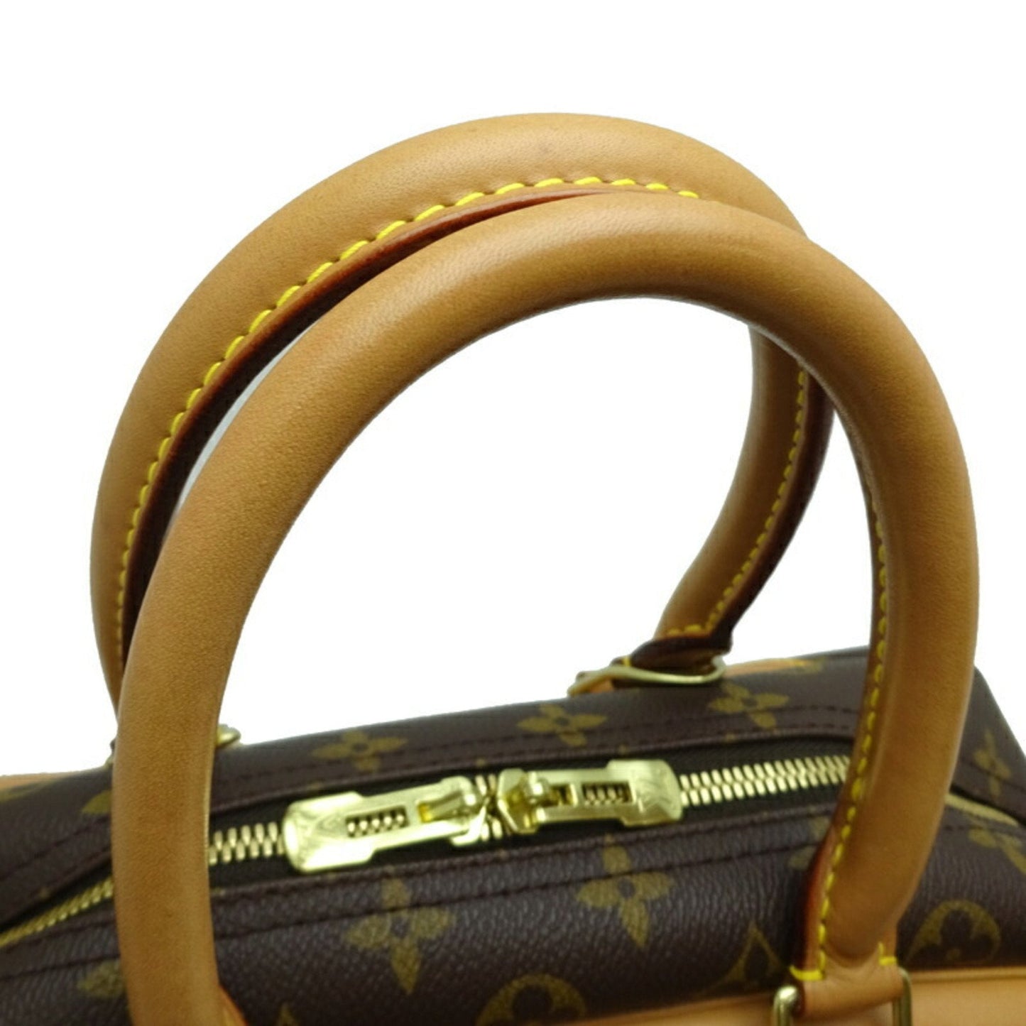 LOUIS VUITTON Deauville [Bowling Vanity] Women's Handbag M47270 Monogram Ebene [Brown]