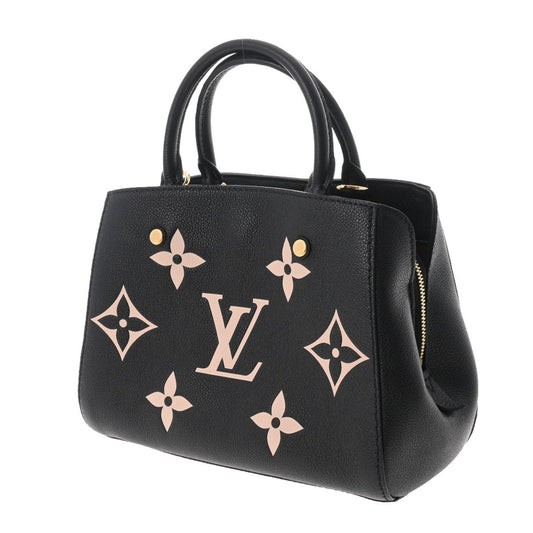 Louis Vuitton  Monogram Emplant Montaigne BB Noir Beige M45489 Women's Bag