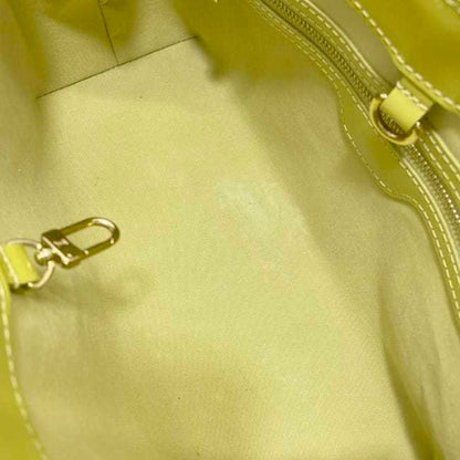 Louis Vuitton  Handbag Wilshire PM Yellow Green Monogram Vernis M91643 Patent Leather M049  Embossed Enamel LV