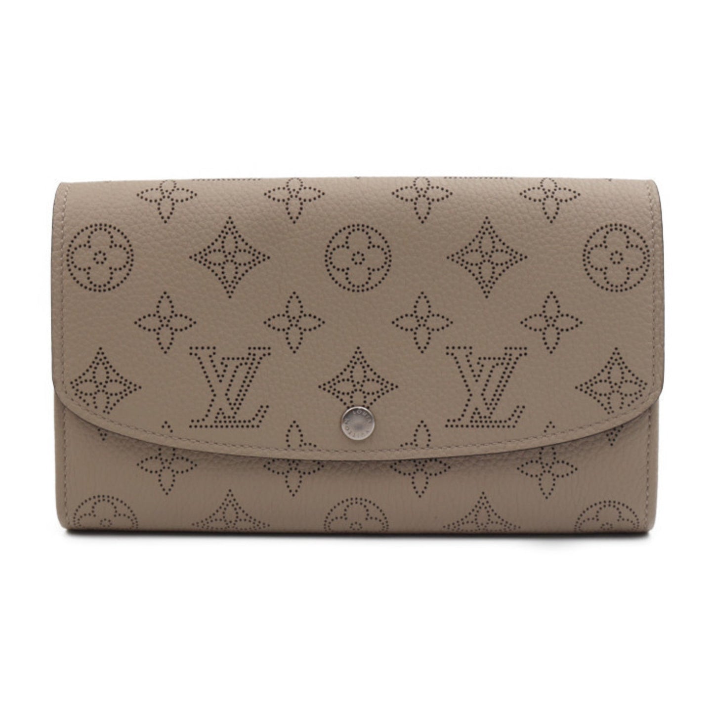 Louis Vuitton  Portefeuille Iris Bifold Wallet M60144 Monogram Mahina Galle Beige Series Silver Hardware Long