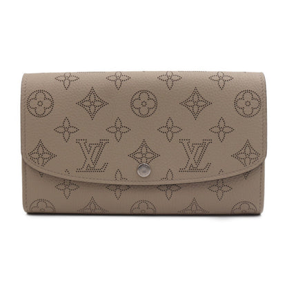 Louis Vuitton  Portefeuille Iris Bifold Wallet M60144 Monogram Mahina Galle Beige Series Silver Hardware Long