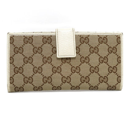 Gucci bi-fold wallet Princey brown ladies GG canvas