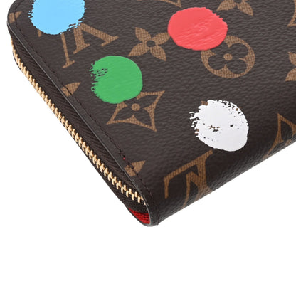 Louis Vuitton  Monogram Painted Dot LV x YK Yayoi Kusama Zippy Brown M81864 Long Wallet