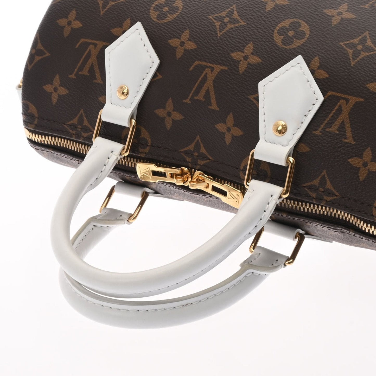 Louis Vuitton  Monogram Speedy Bandouliere 25 Brown White M20754  Canvas Handbag