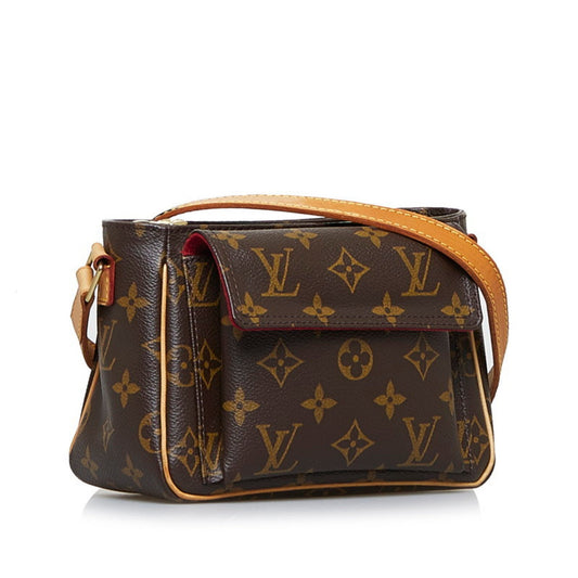 Louis Vuitton  Monogram Vibasite PM Shoulder Bag M51165 Brown PVC Leather Ladies