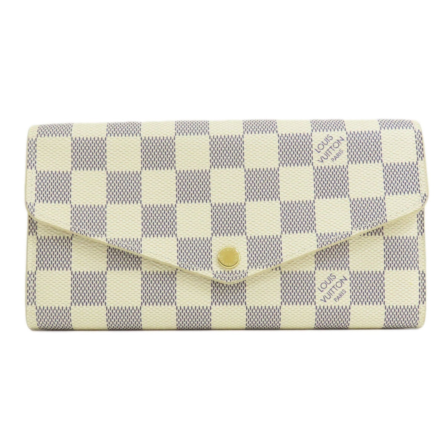 Louis Vuitton  N63208 Portefeuille Sarah Damier Azur Long Wallet Canvas Women's