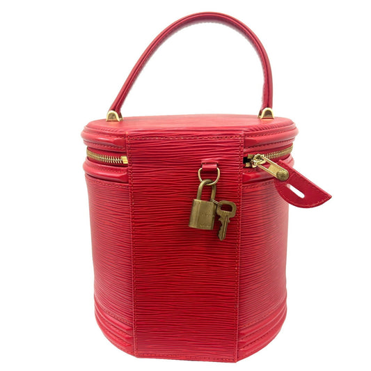 Louis Vuitton  Cannes Vanity Bag Handbag Epi Leather M48037 AS0936 Red Ladies