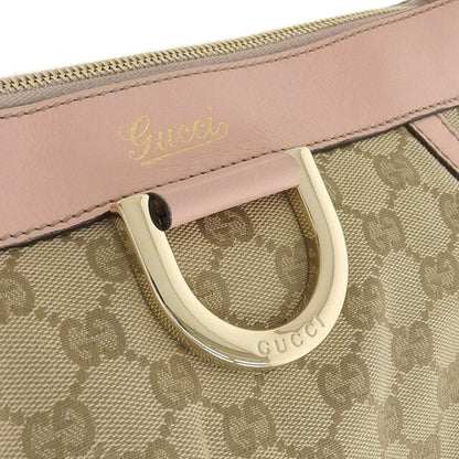 Gucci Bag Ladies Shoulder Pochette Abbey Line GG Canvas 203257 Beige Brown Pink