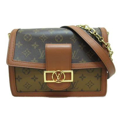 LOUIS VUITTON Daufine MM Shoulder Bag Brown Monogram Reverse PVC coated canvas M45958