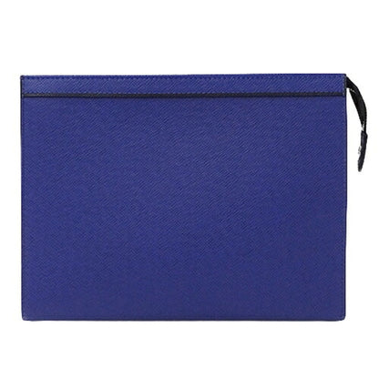 Louis Vuitton  Bag Taiga Men's Clutch Second Pochette Voyage MM Cobalt M30575 Blue