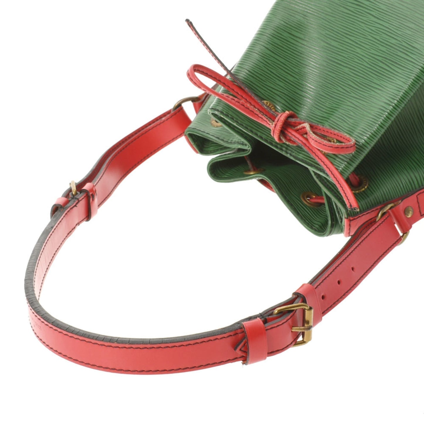 Louis Vuitton  Epi Petit Noe Bicolor Green / Red M44147 Women's Leather Shoulder Bag