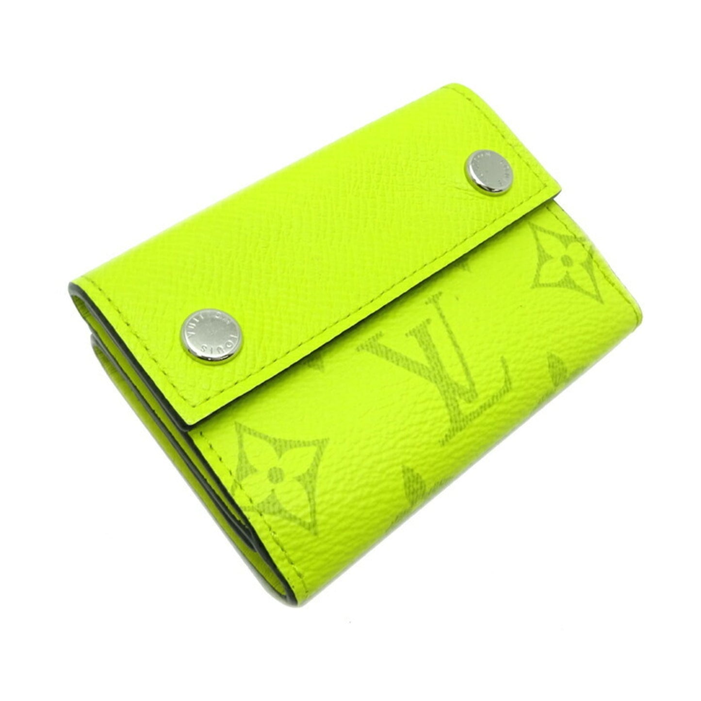 LOUIS VUITTON Discovery Women's/Men's Tri-fold Wallet M67629 Taigarama Jaune [Yellow]