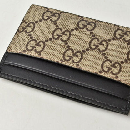 Gucci Card Case/Business Holder Gucci GG Supreme Bee Print/B Beige/Ebony/Black 451277