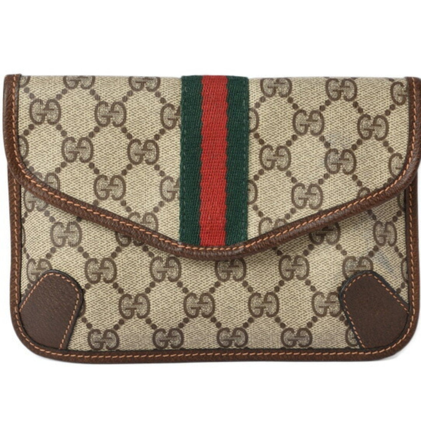 Gucci Clutch Pouch/Multi Pouch Gucci GG Supreme Brown/Beige Webline