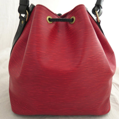 Louis Vuitton  Shoulder Bag Epi Petit Noe Leather Red x Black Women's