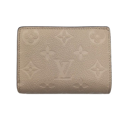 Louis Vuitton  Monogram Implant Portefeuille Claire M80152 Bifold Wallet Compact Leather Tourtrell Greige Women's