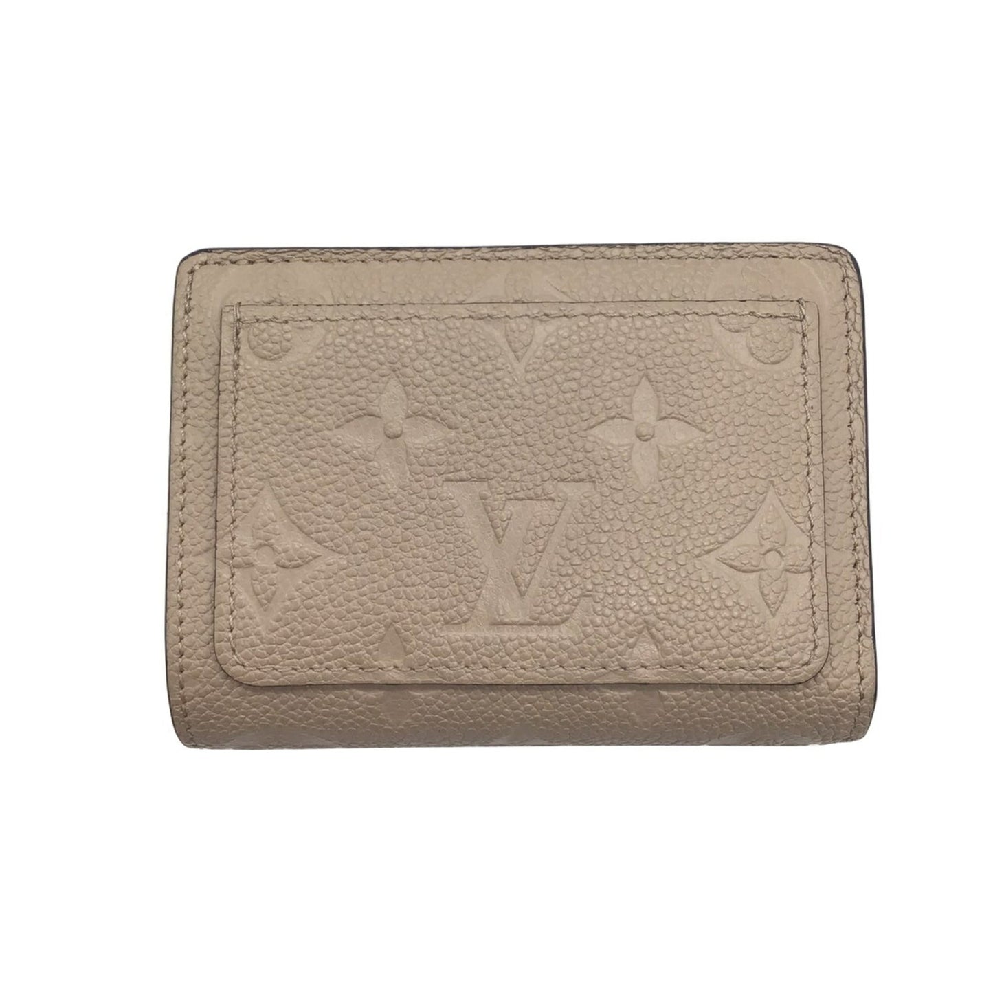 Louis Vuitton  Monogram Implant Portefeuille Claire M80152 Bifold Wallet Compact Leather Tourtrell Greige Women's