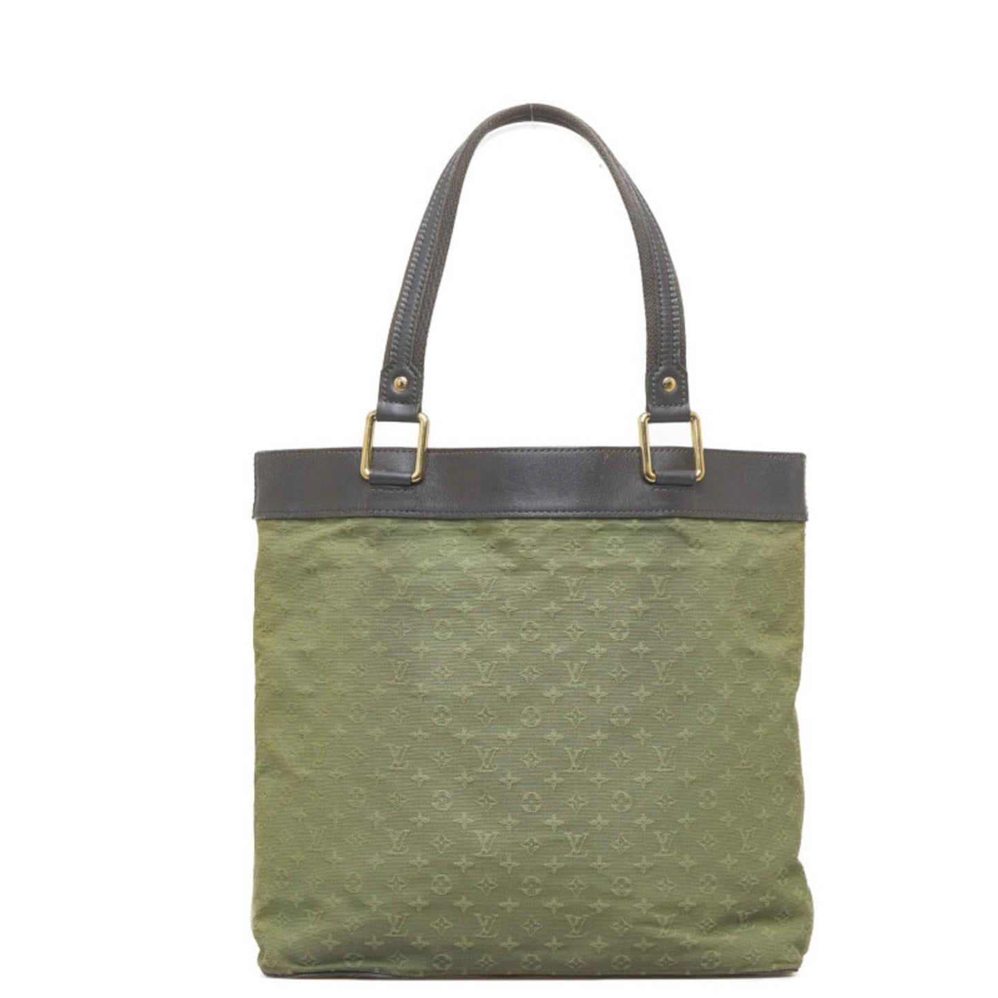 Louis Vuitton  Monogram Lucile GM Tote Bag Shoulder M92681 Green Dark Brown Canvas Leather Women's