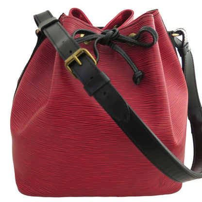 Louis Vuitton  Shoulder Bag Epi Petit Noe Leather Red x Black Women's