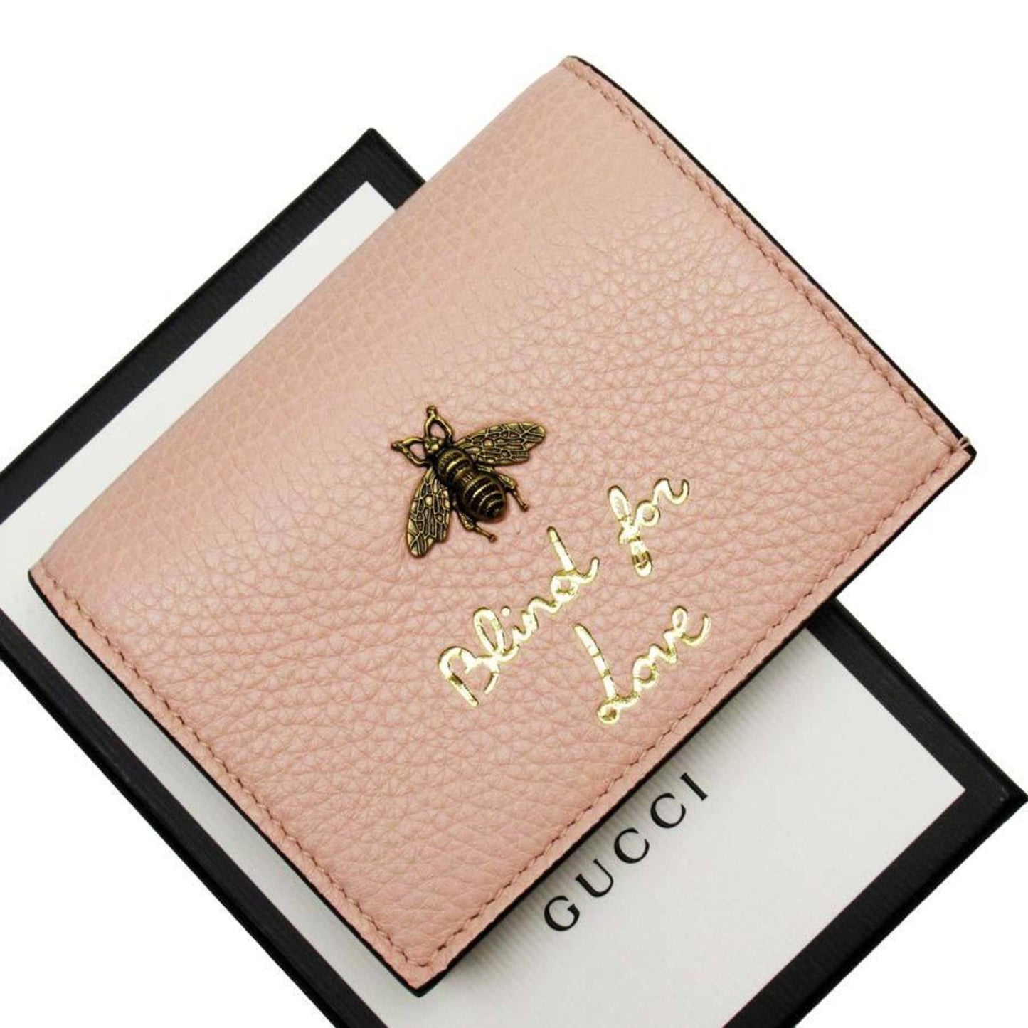 Gucci bi-fold wallet pink leather 460185