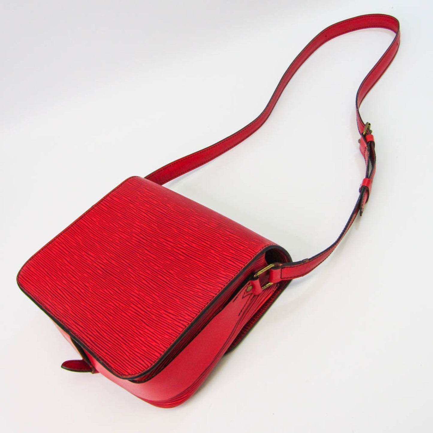 Louis Vuitton  Epi Cartouchiere M52247 Women's Shoulder Bag Castilian Red