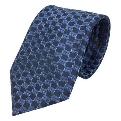 Louis Vuitton  tie trunk pattern navy 100% silk men's