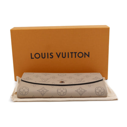 Louis Vuitton  Portefeuille Iris Bifold Wallet M60144 Monogram Mahina Galle Beige Series Silver Hardware Long