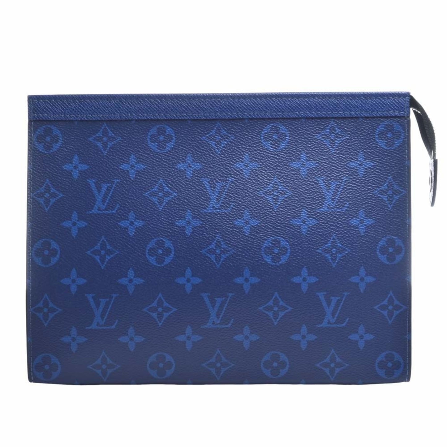 LOUIS VUITTON Eclipse Taigarama Pochette Voyage MM Clutch Bag Second M30423 Blue Men's