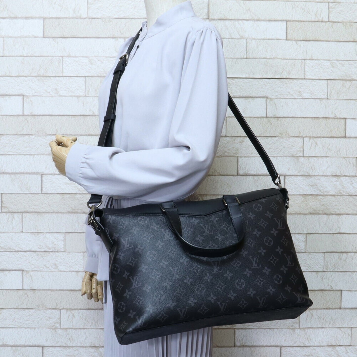 Louis Vuitton  Explorer Eclipse Shoulder Bag Monogram Canvas Black