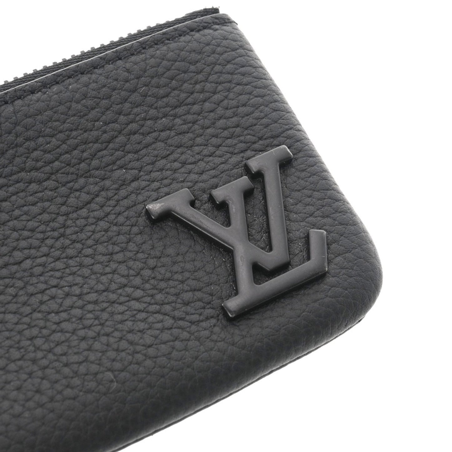 LOUIS VUITTON Aerogram Pochette Cle Noir M81031 Men's Leather Coin Case