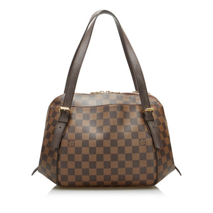 Louis Vuitton  Damier Belem MM Handbag Shoulder Bag N51174 Brown PVC Leather Women's