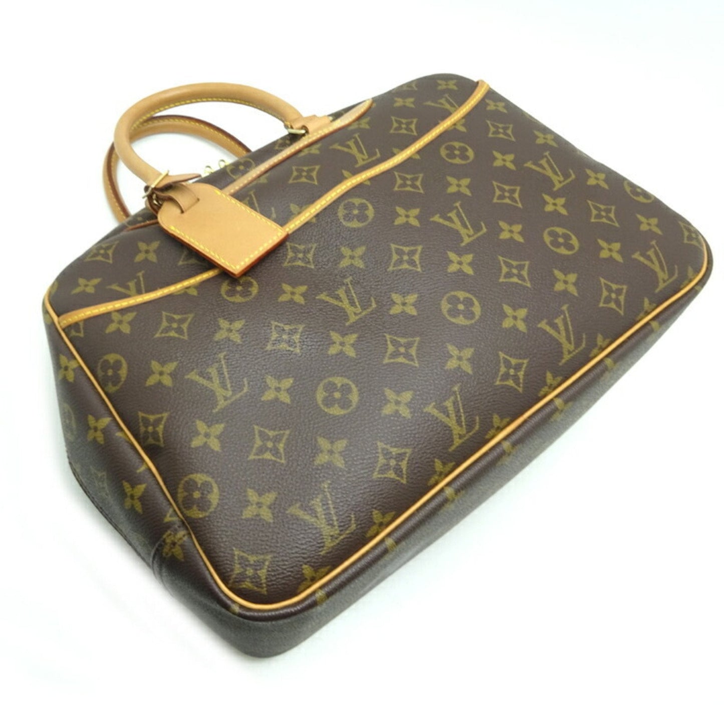 LOUIS VUITTON Deauville [Bowling Vanity] Women's Handbag M47270 Monogram Ebene [Brown]