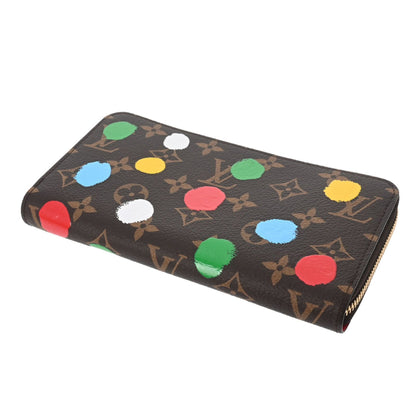 Louis Vuitton  Monogram Painted Dot LV x YK Yayoi Kusama Zippy Brown M81864 Long Wallet