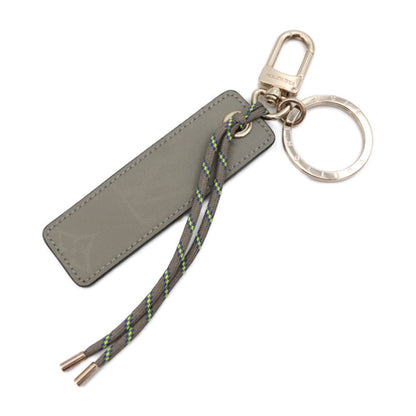 Louis Vuitton  Portocre Tag Monogram Fluo Keychain MP2126 Titanium Canvas Gray Series Silver Hardware Key Ring Bag Charm