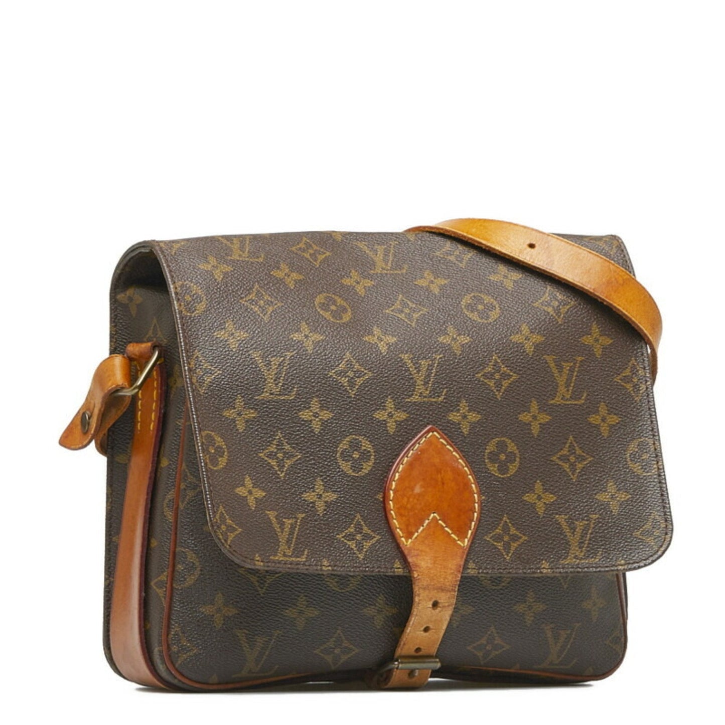 Louis Vuitton  Monogram Cartesier GM Shoulder Bag M51252 Brown PVC Leather Women's