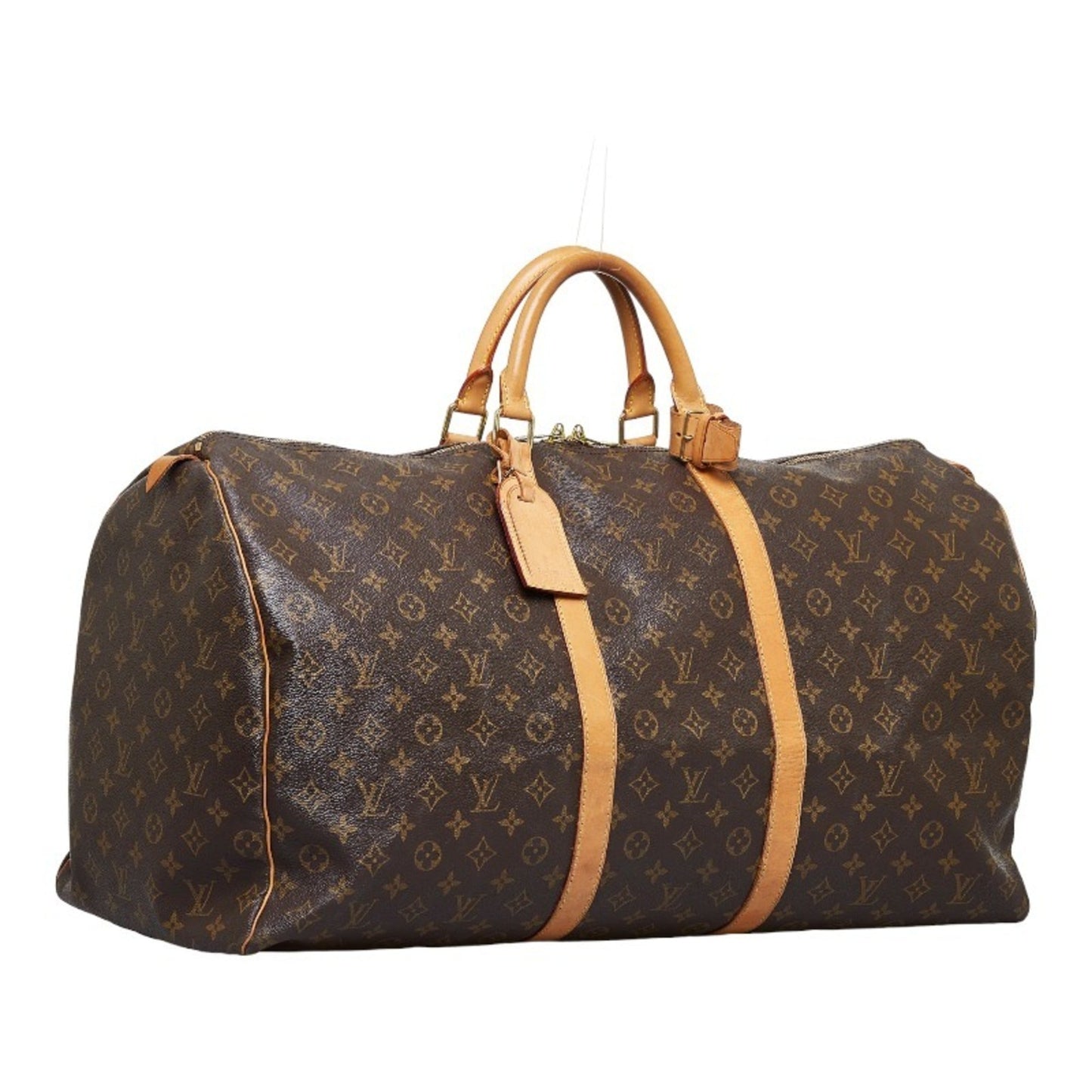 Louis Vuitton  Monogram Keepall 60 Boston Bag M41422 Brown PVC Leather Ladies