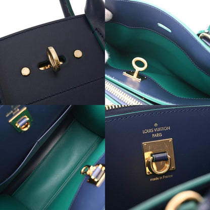 Louis Vuitton  City Steamer MM Navy/Green Women's Leather Bag