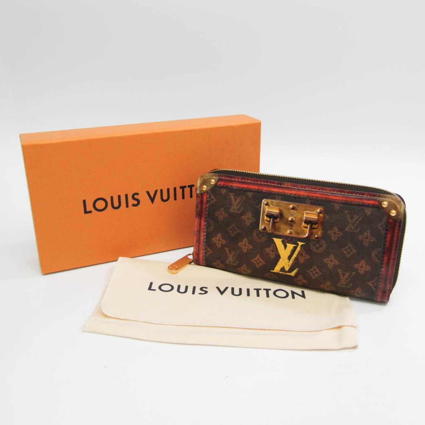 Louis Vuitton  Monogram Zippy Wallet Trunk Time M52746 Women,Men Monogram Long Wallet [bi-fold] Brown