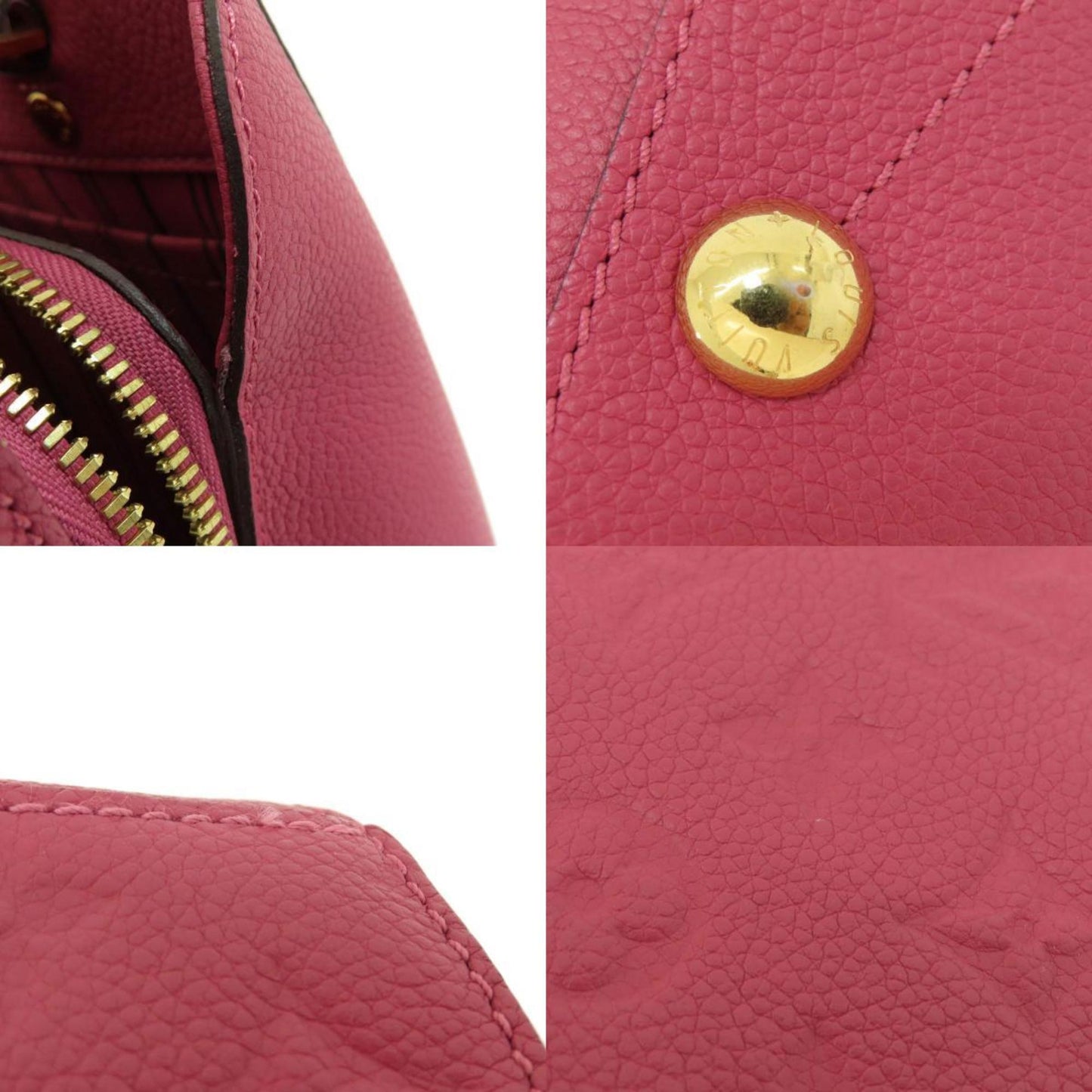 Louis Vuitton  Montaigne BB Rose Handbag Amplant Ladies