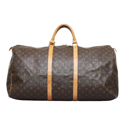 Louis Vuitton  Monogram Keepall 60 Boston Bag M41422 Brown PVC Leather Ladies