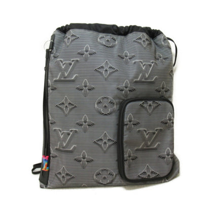 LOUIS VUITTON Drawstring Backpack Gray Textile [embossed Monogram material] M44940