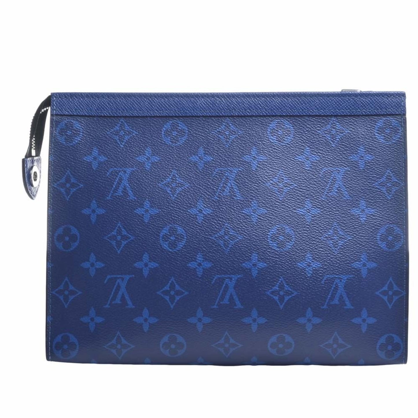 LOUIS VUITTON Eclipse Taigarama Pochette Voyage MM Clutch Bag Second M30423 Blue Men's