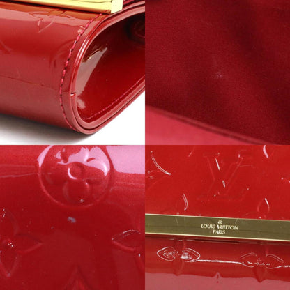 Louis Vuitton  Shoulder Bag Diagonal Monogram Verni Clutch Anna Patent Leather Red Gold Women's M90092