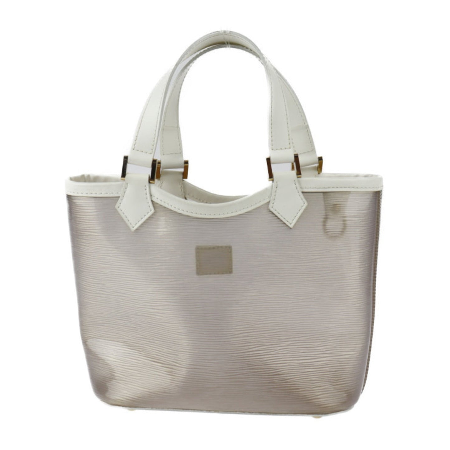 Louis Vuitton  Mini Lagoon Bay Epi Plage Handbag M92263 PVC Leather Greige White Gold Hardware