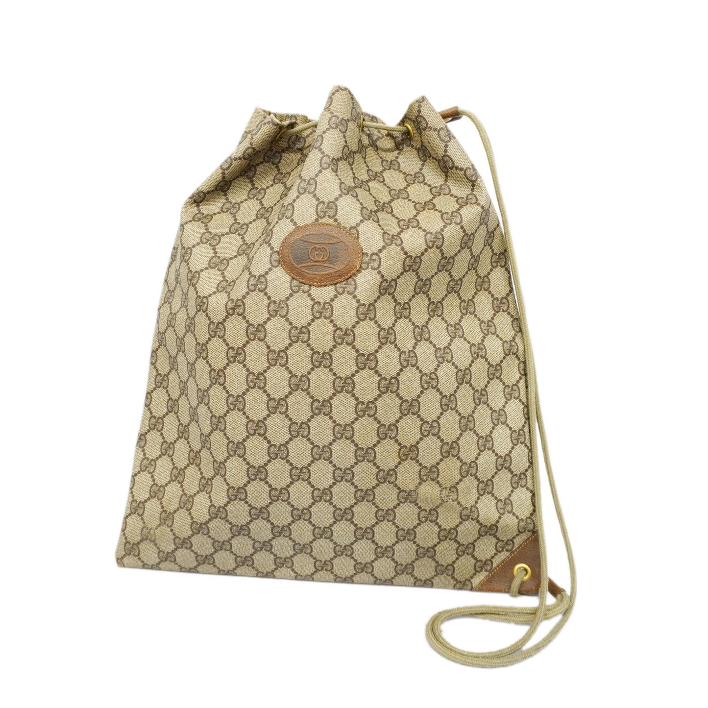 GUCCI  Old  97 19 302 Leather,GG Supreme Shoulder Bag Beige