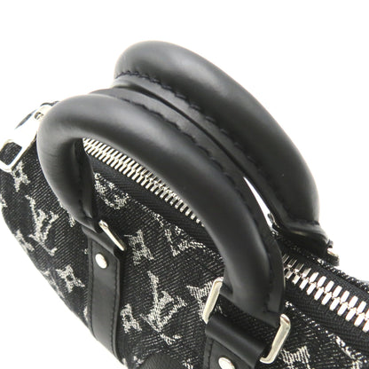 LOUIS VUITTON Drip Keepall XS Black Monogram denim denim leather M81010